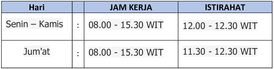JAM KERJA 1