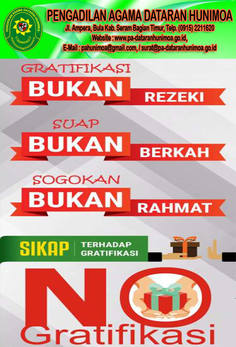 No Gratifikasi Hunimoa