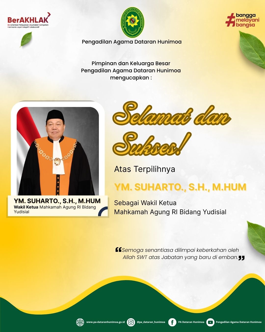 selamat sukses ym soeharto